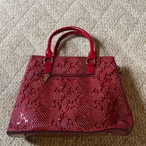 Red leather purse